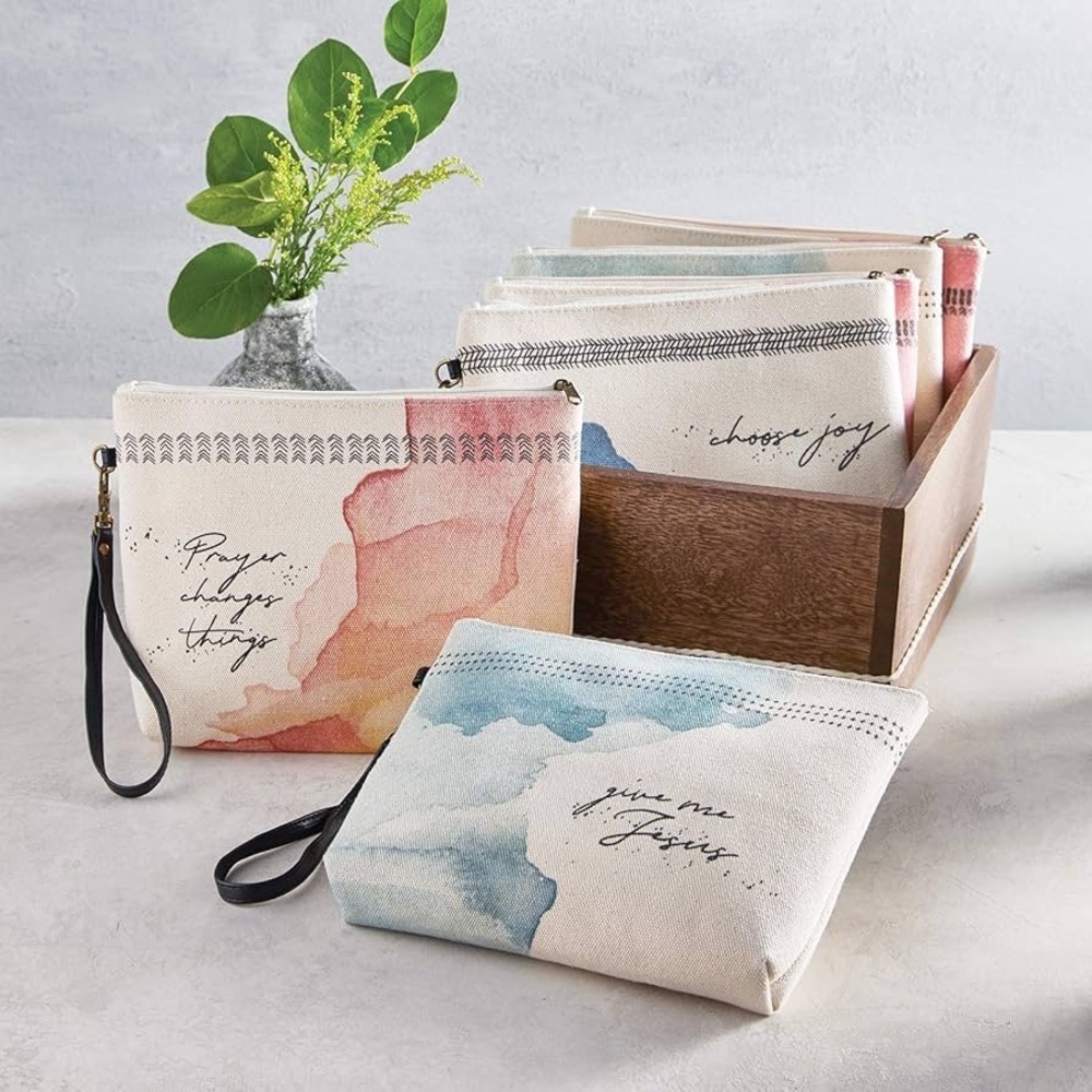 Gifts Of Faith “Do Everything In Love” Canvas Pouch Makeup Bag Wallet - Picture 4 of 7